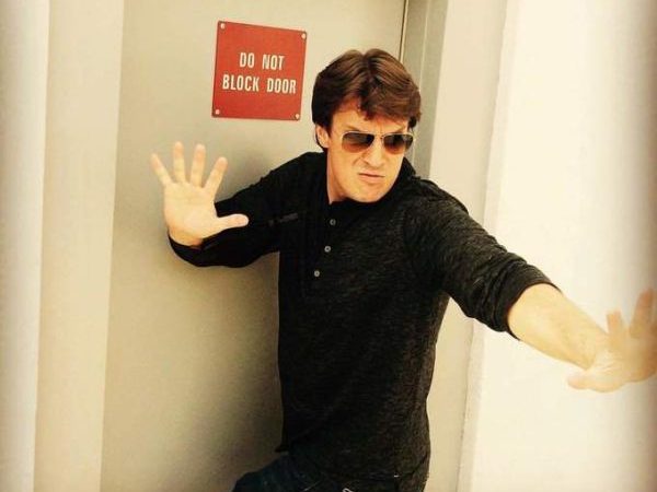 nathan fillion hands - Do Not Block Door