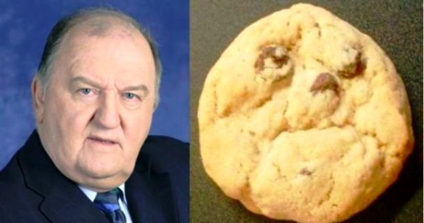 A cookie that looks like George Hook