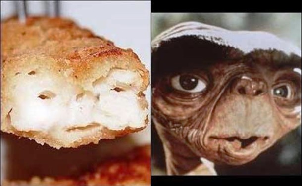 A fish stick that looks like E.T.