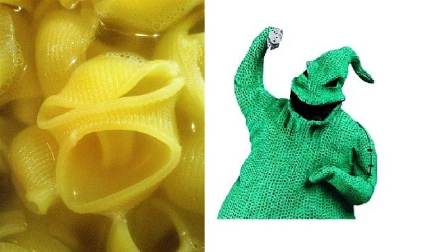 Pasta that looks like Oogie Boggie