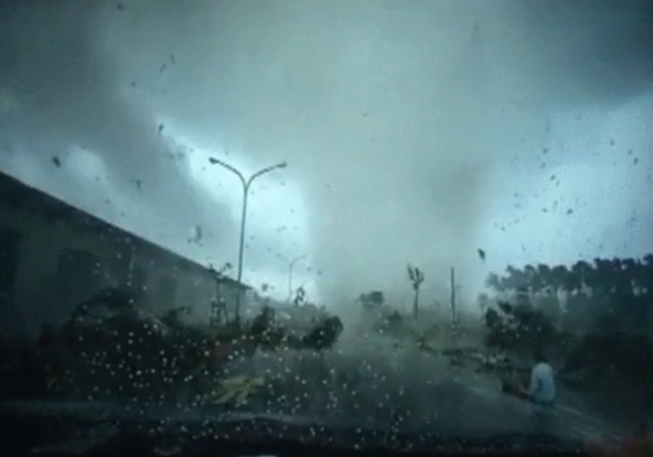 Tornado on the road