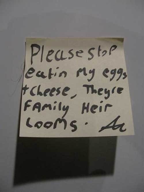 25 Hilarious Notes From People Who Are Sick Of Your S**T