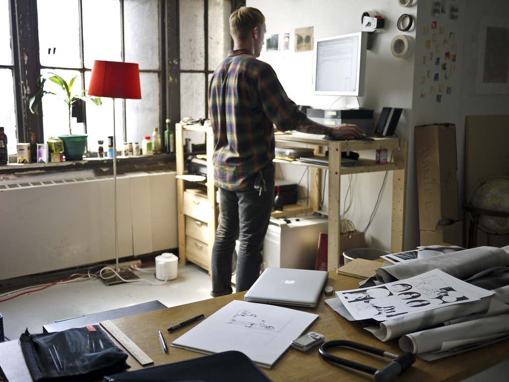 standing while working