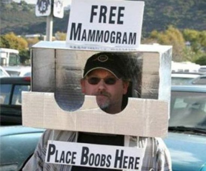 free mammograms - Free Mammogram Place Boobs Here