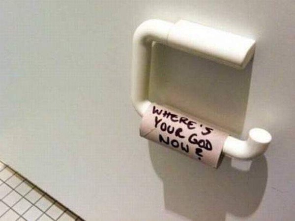 fail toilet paper where is your god now - Where'S Your Game Now