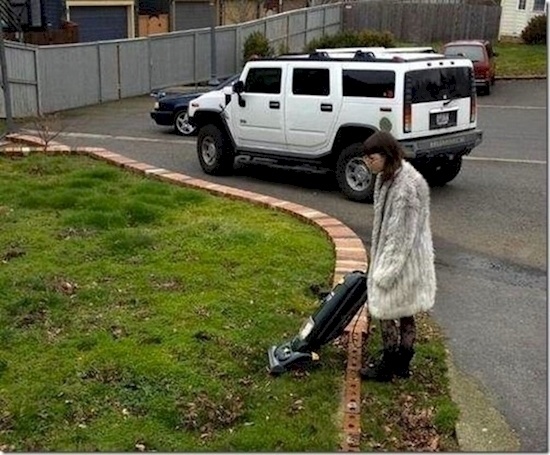 For those pesky messes the dog makes in the yard, why not use a vacuum?