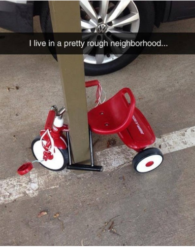 kick scooter - I live in a pretty rough neighborhood...