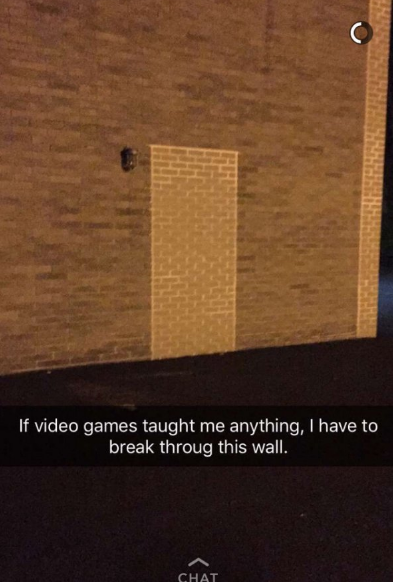 snapchat games on story - 'If video games taught me anything, I have to break throug this wall. Chat