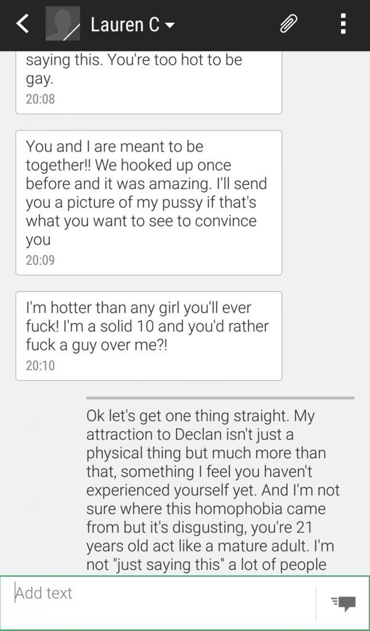 Girl Finds Out Her Friends With Benefits Is Bisexual And Goes On Homophobic Rant