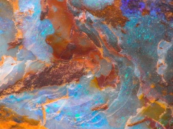 Opal, a colorful gemstone consisting of hydrated silica, has been discovered on mars.