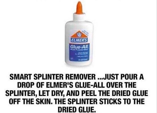 elmer's glue bottle - Elmers GlueAll Smart Splinter Remover ...Just Pour A Drop Of Elmer'S GlueAll Over The Splinter, Let Dry, And Peel The Dried Glue Off The Skin. The Splinter Sticks To The Dried Glue.
