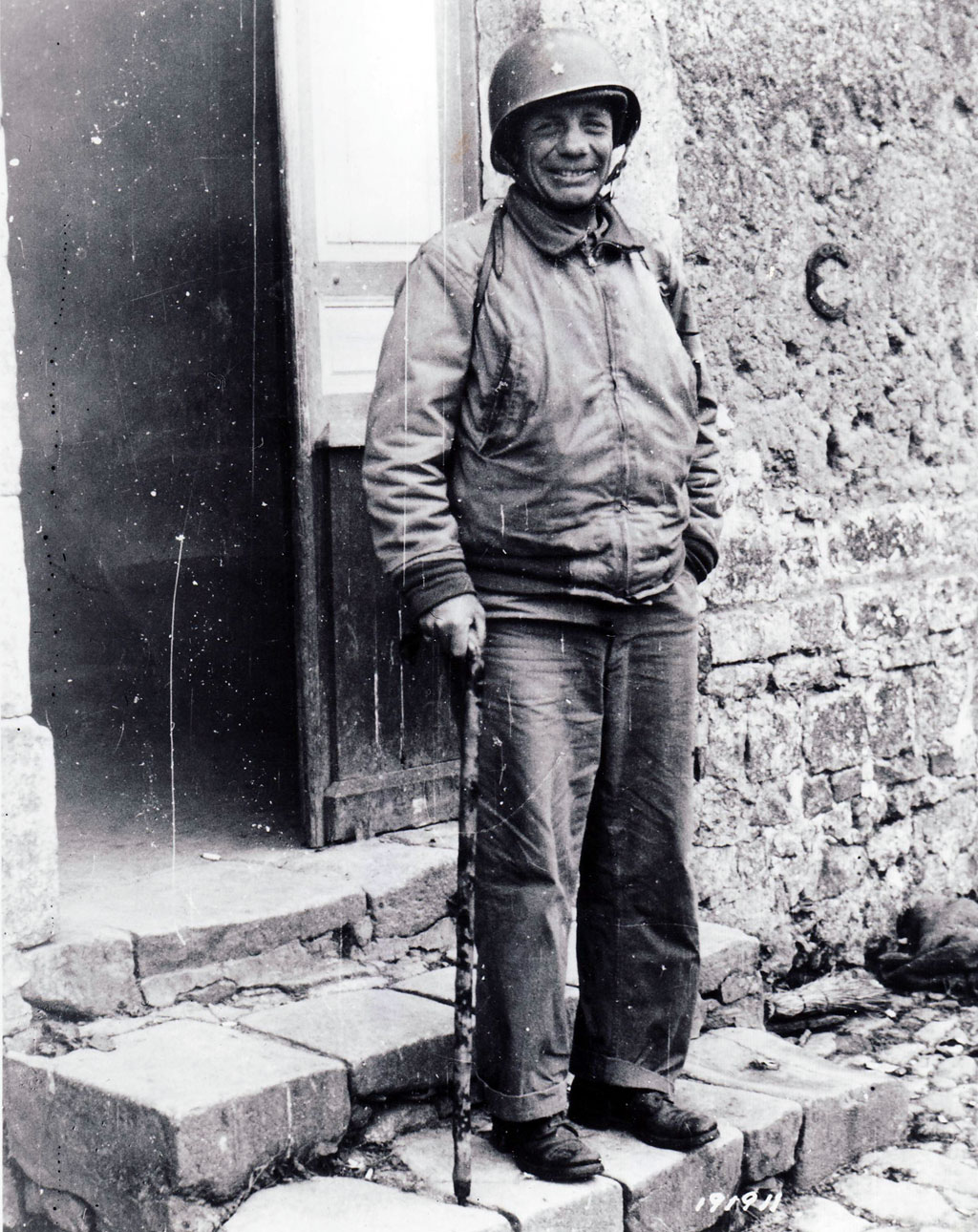 Gen. Theodore Roosevelt Jr. in Normandy after personally leading the first wave of men to shore on Utah beach, the only allied general to do so, 1944