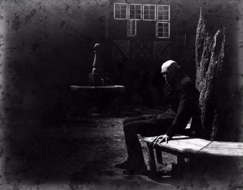 Max Schreck on the set of “Nosferatu” in 1922