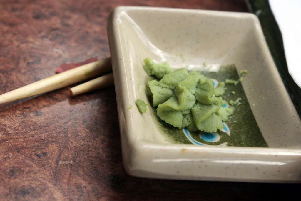 Most wasabi consumed is not actually wasabi, but a bit of colored horseradish or mixture of pure wasabi and horseradish.