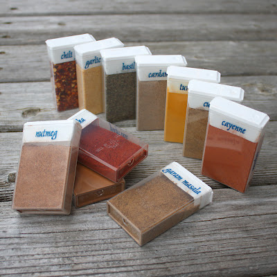 Organize and store different spices into different Tic-Tac boxes.

This is great for people who plan on legit cooking while they're out in the woods.