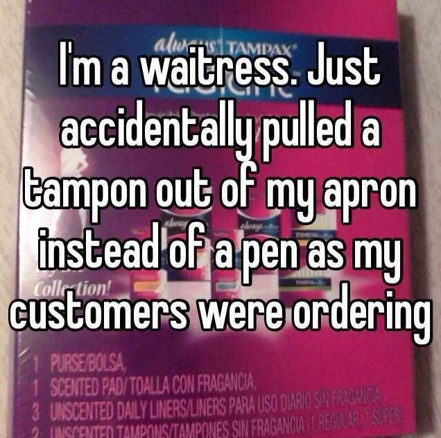 ncis los angeles - I'm a waitress. Just accidentally pulled a tampon out of my apron instead of a pen as my customers were ordering 1 Purse Bolsa, 1 Scented Pad Toalla Con Fragancia 3 Unscented Daly LinersLiners Para Uso Dario San Serta 7. Inscente Tampon