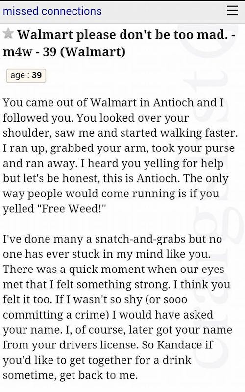 after diet for diverticulitis - missed connections Walmart please don't be too mad. m4w 39 Walmart age 39 You came out of Walmart in Antioch and I ed you. You looked over your shoulder, saw me and started walking faster. I ran up, grabbed your arm, took y