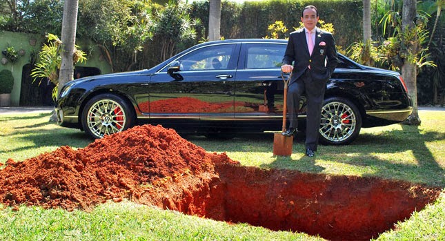 A millionaire announced he would bury his Bentley for his afterlife. After lots of negative reaction, he revealed the publicity stunt about organ donations. “People bury things that are much more valuable then cars and nobody seems to care”