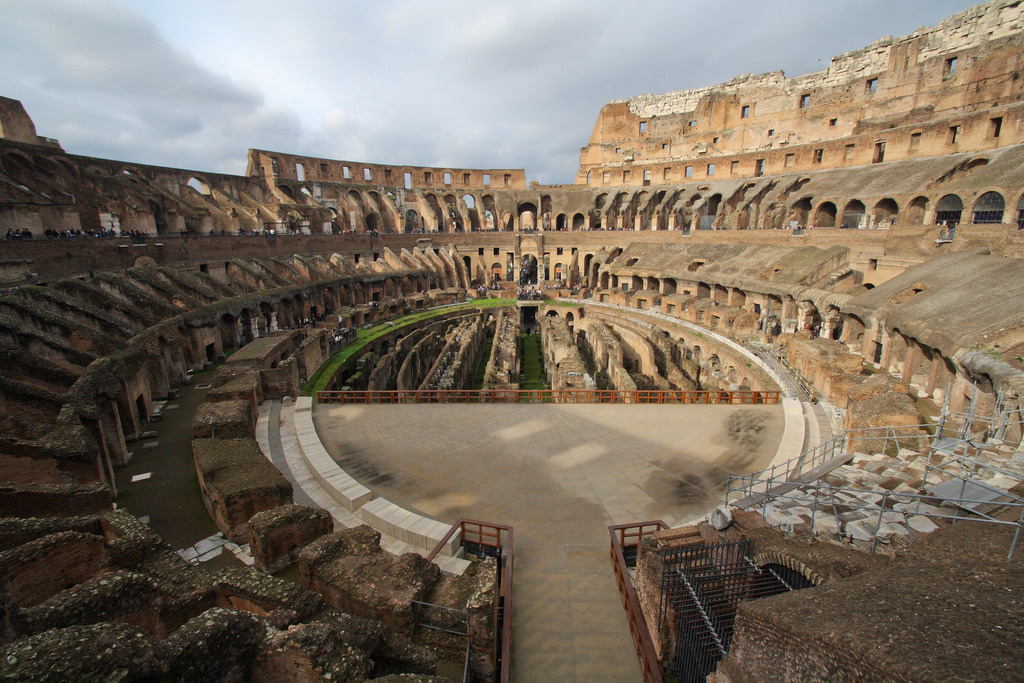 In 86 AD, Romans filled the Colosseum with water so a naval battled could be staged for the Emperor's viewing pleasure.