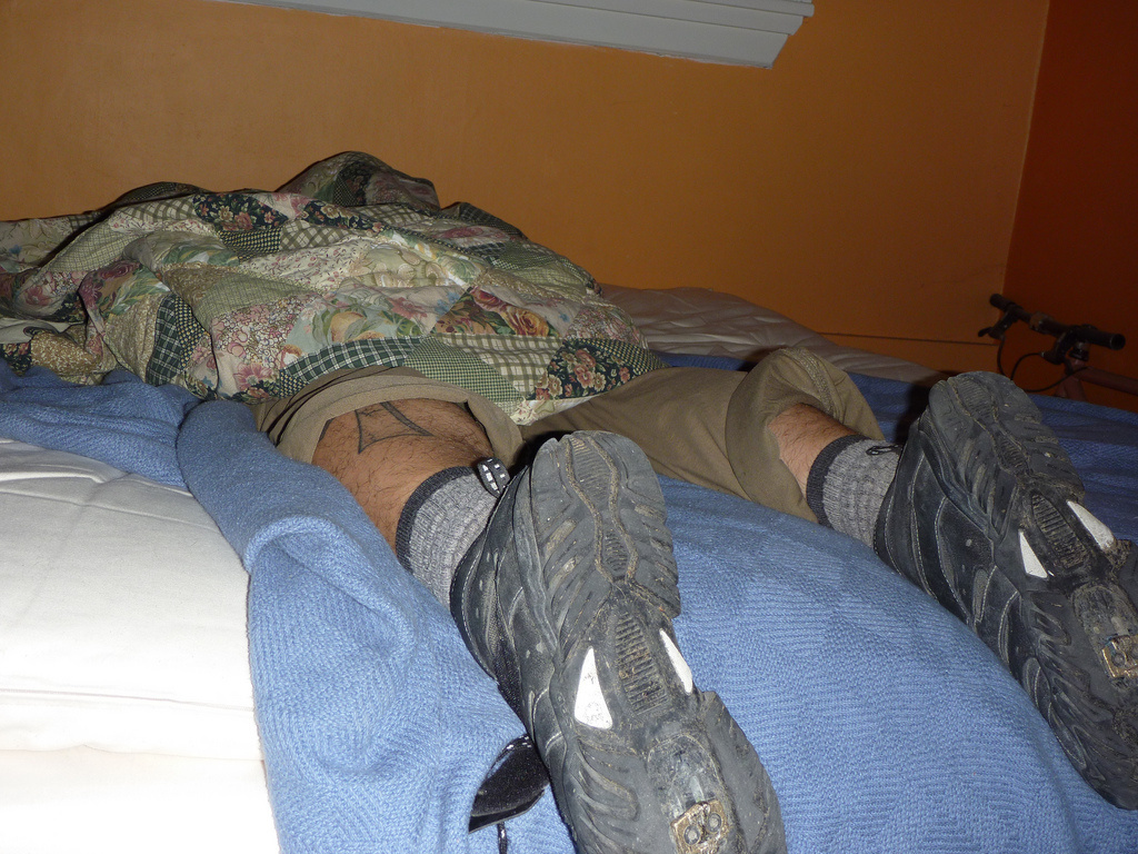 North Dakota has made it illegal to lie down on the bed and fall asleep with your shoes on.