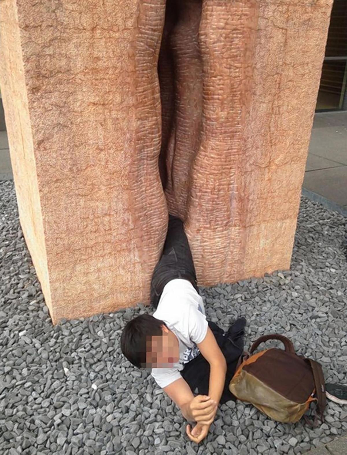 In 2014, an American exchange student made the headlines when he had to be rescued by firefighters in Germany. He got stuck and had to be pulled out of a vagina sculpture.