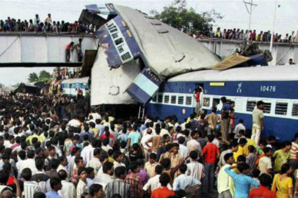 This rail disaster occurred on August 20, 1995, near Firozabad on the Delhi–Kanpur section of India’s Northern Railway, when a passenger train collided with a train that had stopped after hitting a cow, killing 358 people.