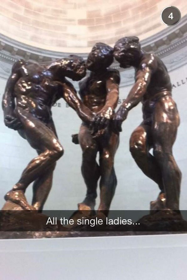 museum snapchats - All All the single ladies...