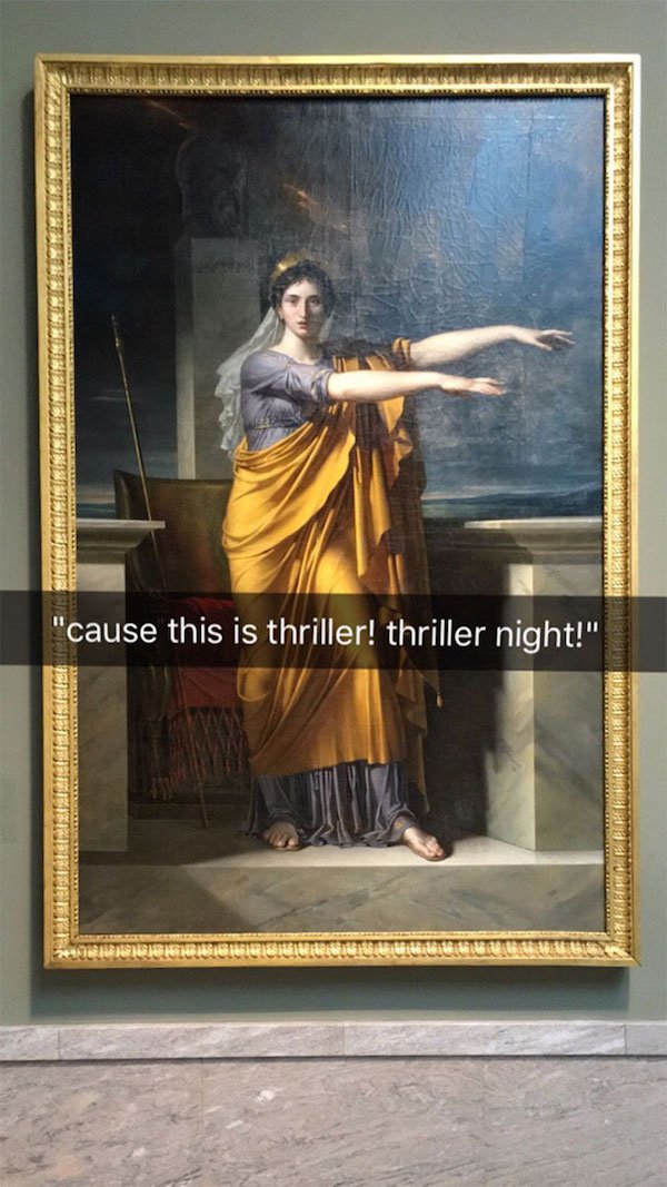 29 amusing snapchats at museums