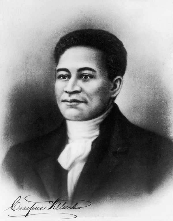 Crispus Attucks was the son of Prince Yonger, an African slave and Nancy Attucks, a Native American (but it's unclear if he was a slave or a free man). On March 5, 1770, Attucks was eating in a Boston pub when a mounting quarrel between British soldiers and Americans began to get ugly. Although the events leading up to his death are unclear—some say he picked up a stick and rallied Bostonians to confront British troops on King Street—Crispus was one of five shot by the British in an incident that became known as the Boston Massacre. Attackus' death spurred calls for the Revolution, and he became the first American martyr.