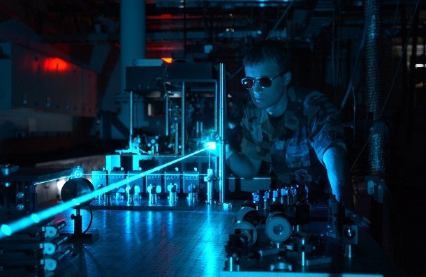 An acronym for Light Amplification by Stimulated Emission of Radiation, the laser was invented in 1960 by Theodore Maiman. The amplified light is held together by spatial coherence which allows the light to remain focused and concentrated across long distances. Modern-day lasers are used across a host of products, including laser cutters, barcode scanners, and surgical equipment.
