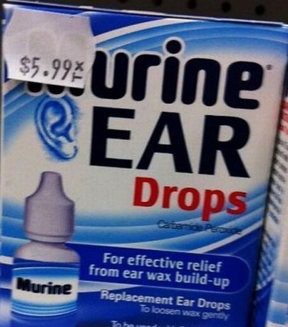 badly placed price tags - $ 00 5.2 Urine I Ceari Drops Caramide Nurine For effective relief from ear wax buildup Replacement Ear Drops To loosen wax genty