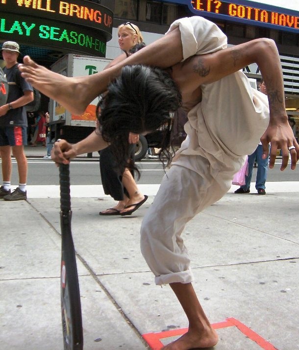 Known as the Rubberboy, Daniel Browning Smith is an American contortionist, actor, television host, comedian, sports entertainer, and stuntman, who holds the title of the most flexible person in history. During one of his feats, he dislocated his arms to crawl through an unstrung tennis racket.