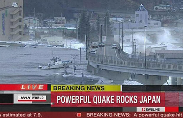 CNN captured live footage of the destruction caused by the 2011 Tōhoku earthquake and tsunami in Japan.

The world watched in fear at the footage of March 11, when a magnitude-9 earthquake struck northeastern Japan, triggering a frightening tsunami.

The strong country is still recovering from the disaster today. According to Japan's Reconstruction Agency, over 200,000 people who lost their homes remained in temporary housing four years after it happened. The Japanese government estimated about $300 billion USD in damages.