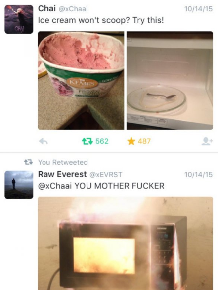 ice cream wont scoop - 101415 Chai Ice cream won't scoop? Try this! 7 562 487 23 You Retweeted Raw Everest You Mother Fucker 101415