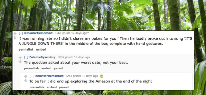 20 Actual Quotes From Peoples Worst Dates