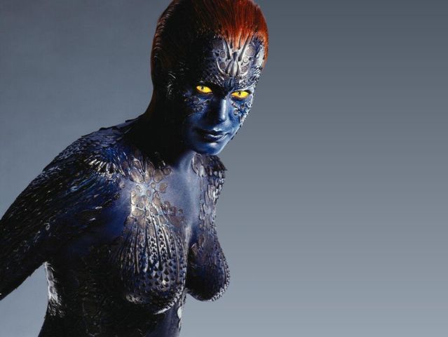 Romijn's transformation took a whopping 9 hours. The costume had 110 prostheses and covered 60% of her body.