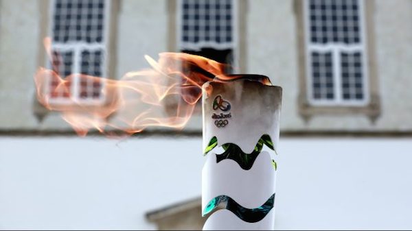 The torch relay in Rio has been fraught with problems from the get-go. A Jaguar, who was part of a torch ceremony in Manaus, escaped and was shot in June, a spectator tried to put the torch out with a fire extinguisher (he failed), and another sought to put it out with water (he too, failed). There have been two face plants, and most recently, a man was wrestled to the ground and arrested after he attempted to steal the torch. 

The torch will arrive in Rio de Janeiro on August 4, 2016, the day before the opening ceremony, after passing through more than 300 cities in Brazil on its journey from Greece. Let's hope it makes it in one piece!