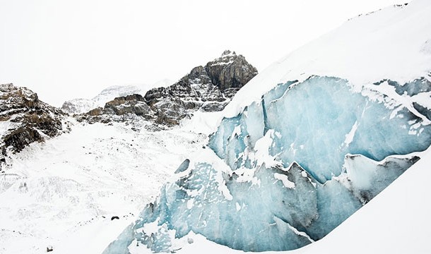 Ice Crevasses. One minute you’re there, the next minute you’re gone forever. Oftentimes, crevasses are completely covered in snow, kind of like a snow sinkhole.