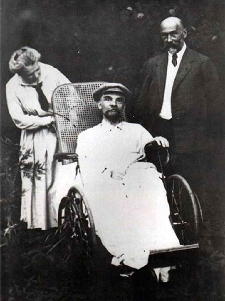 Lenin after his third stroke, 1923. This picture was prohibited in USSR at the time