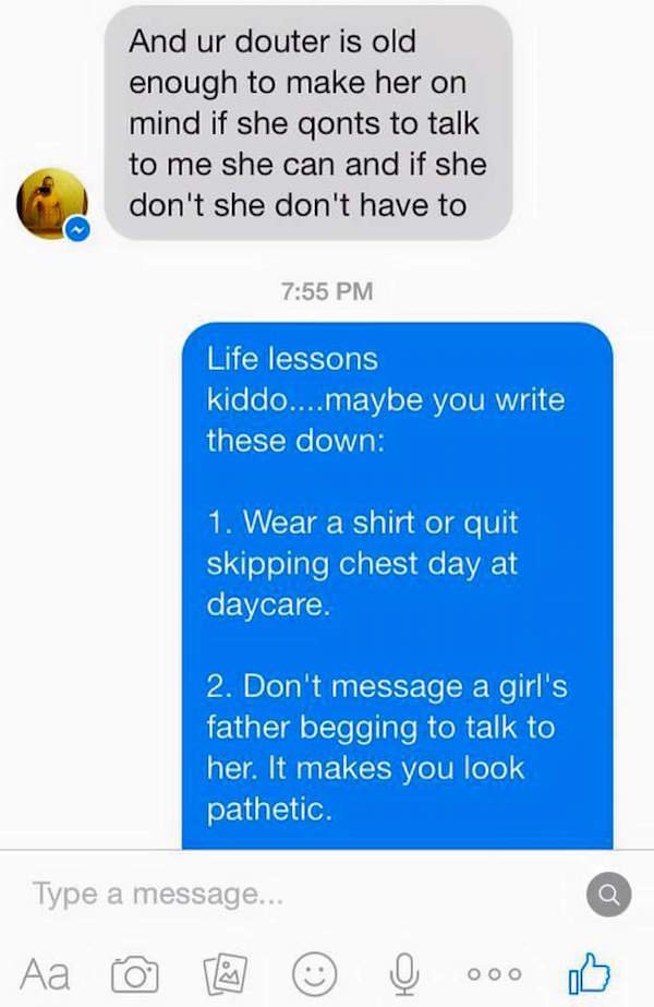 Dad shuts down world’s thirstiest idiot asking for his daughter’s number