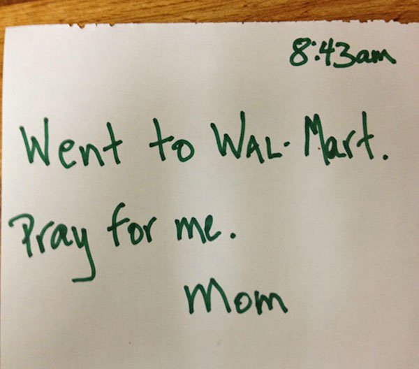 Instead of texts, parents once wrote clever notes