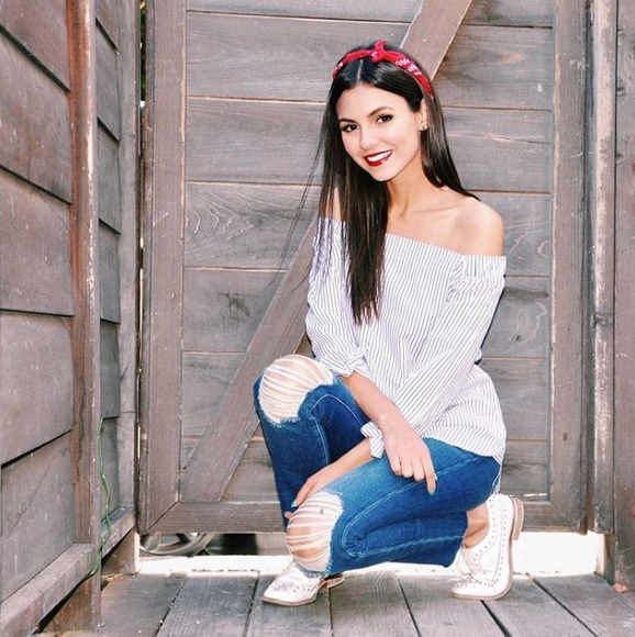 Victoria Justice was just 21 years old when a site claimed they had her nude photos.
At the time the actress and singer Tweeted, denying it was her in the photos. "These so called nudes of me are FAKE people. Let me nip this in the bud right now. *pun intended*," wrote Justice.