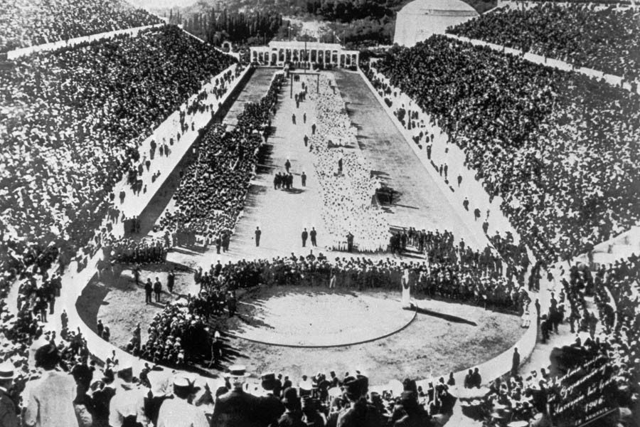The Opening Ceremony of the first Modern Olympics in Athens, Greece. – 6th April, 1896