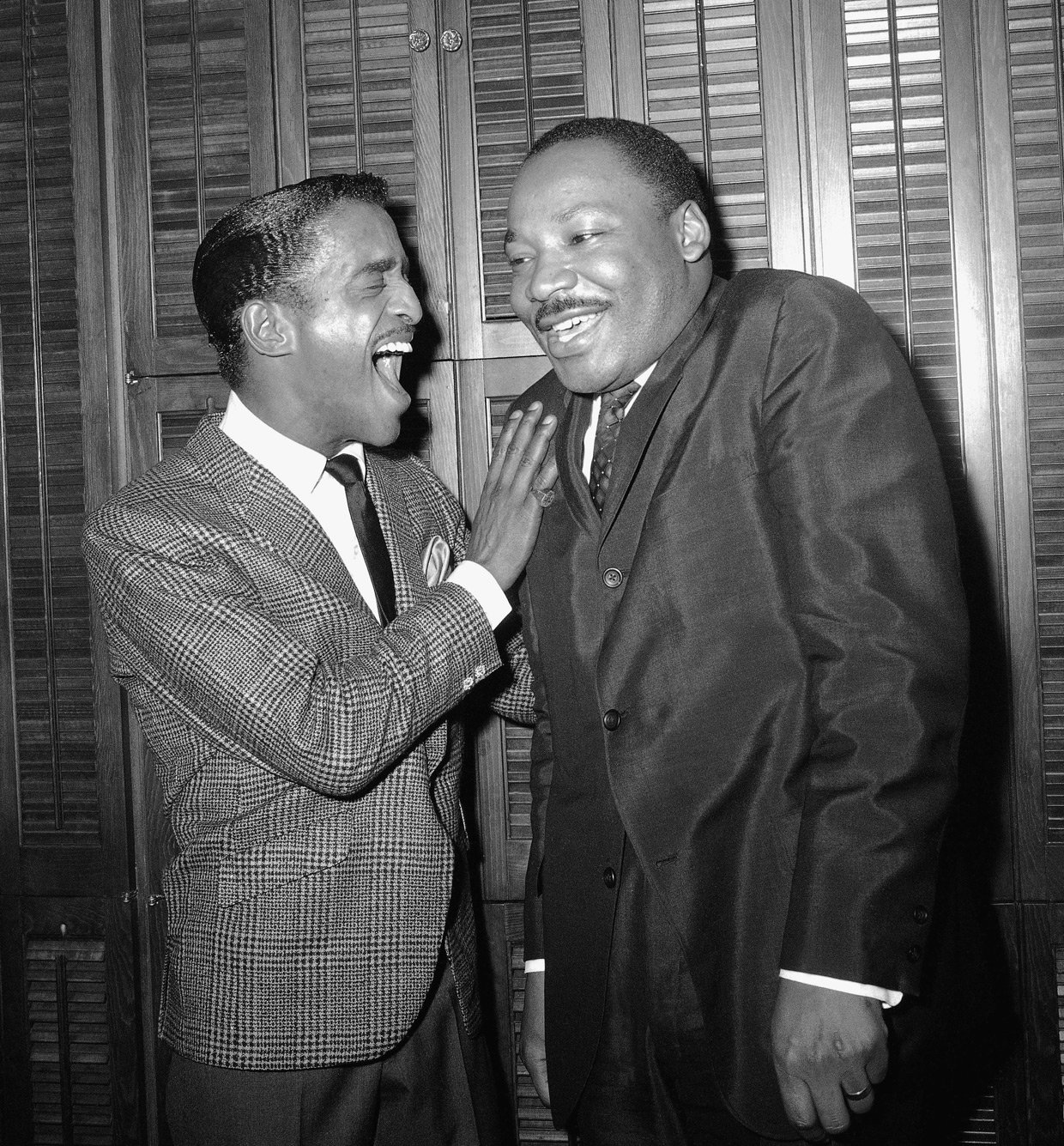 Sammy Davis Jr and Martin Luther King Jr backstage at New York’s Majestic Theatre, 1965