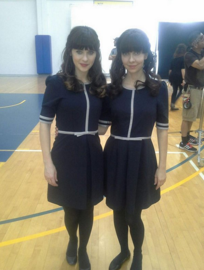 Double Deschanel looks like a quirkier version of the twins from The Shining