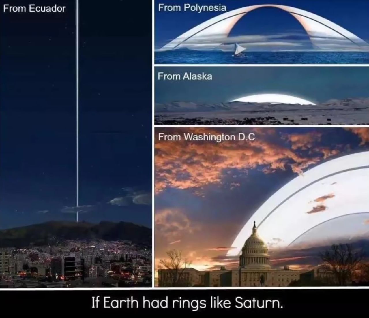 If Earth had rings like Saturn