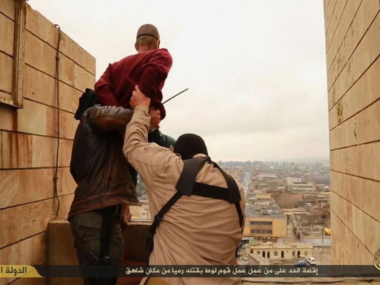 ISIS throws man accused of being gay off a building