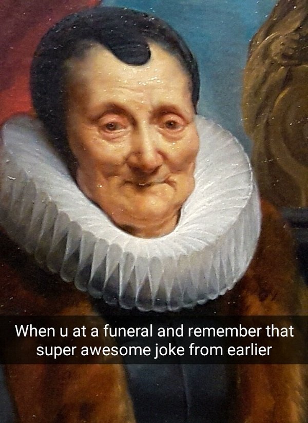 Paintings and captions go together swimmingly