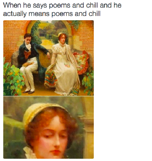 Paintings and captions go together swimmingly