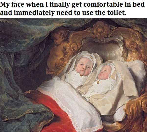 Paintings and captions go together swimmingly